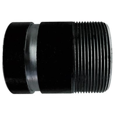 SCH 40 Black Steel Groove Nipples - Thread x Groove
