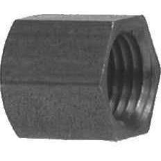 BLACK AND GALVANIZED STEEL HEX CAPS 1/4 INCH BLACK STEEL HEX CAP