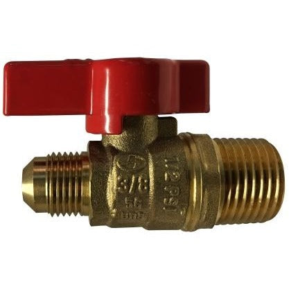 Brass Gas Manual Ball Valve - Flare x Male NPT