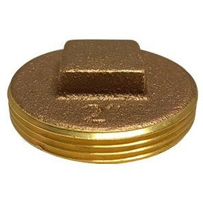 Cast Brass Raised Square Head Cleanout Plug